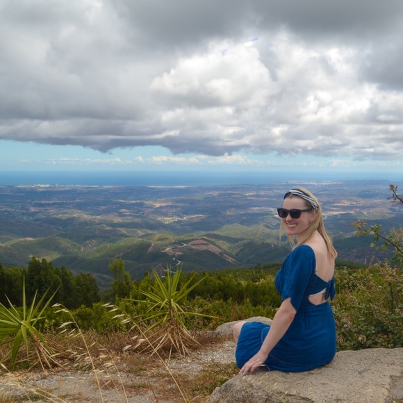 ⭐️ New Listing ⭐️ Natura Shirred Mini Dress with Bow in Blue - Picture 6 of 15